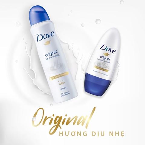Xịt Khử Mùi Dove Dưỡng Sáng Và Khử Mùi 48h 135ml