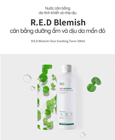 Nước Cân Bằng Dr.G R.E.D Blemish Clear Soothing Toner Giúp Dưỡng Ẩm Và Làm Dịu Da Mẩn Đỏ