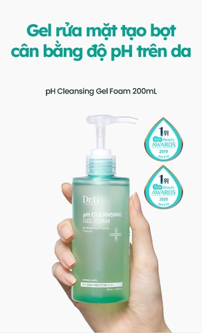 Gel Rửa Mặt Tạo Bọt Dr.G pH Cleansing Gel Foam 10ml