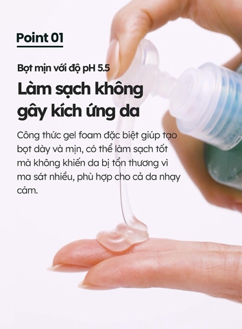 Gel Rửa Mặt Tạo Bọt Dr.G pH Cleansing Gel Foam 10ml