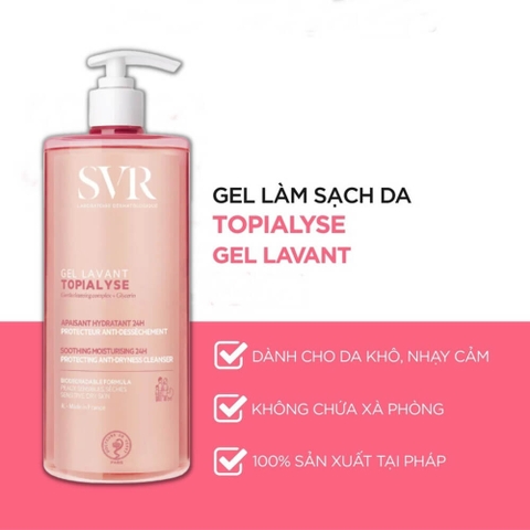 Gel Rửa Mặt SVR Lavant Topialyse Dành Cho Da Khô Và Nhạy Cảm