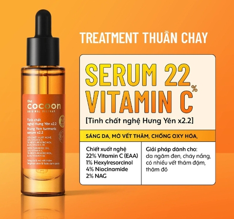 Tinh Chất Nghệ Hưng Yên Cocoon Sáng Da Mờ Vết Thâm x2.2 30ml