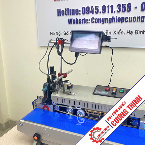 Máy hàn miệng túi liên tục kết hợp in date