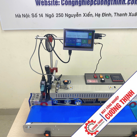 Máy hàn miệng túi liên tục kết hợp in date
