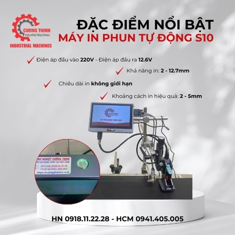 Máy in phun date tự động S10 cường thịnh