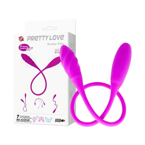 Trứng rung 2 đầu 7 chế độ rung, dùng sạc - Pretty Love Snaky Vibe