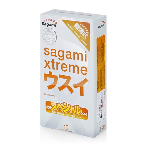 Bao cao su Sagami Xtreme Superthin siêu mỏng hộp 10 cái