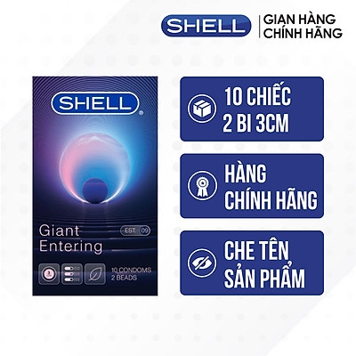 Bao cao su Shell Giant
Entering - Gân nổi, bi tăng 3cm
- Hộp 10 cái