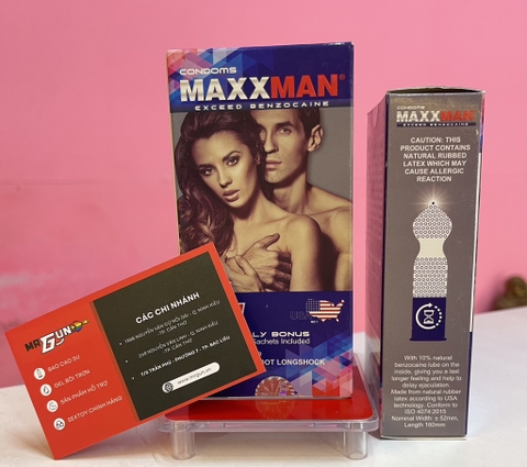 Bao cao su MAXXMAN 6in1 - Kéo dài quan hệ - Hộp 12 cái