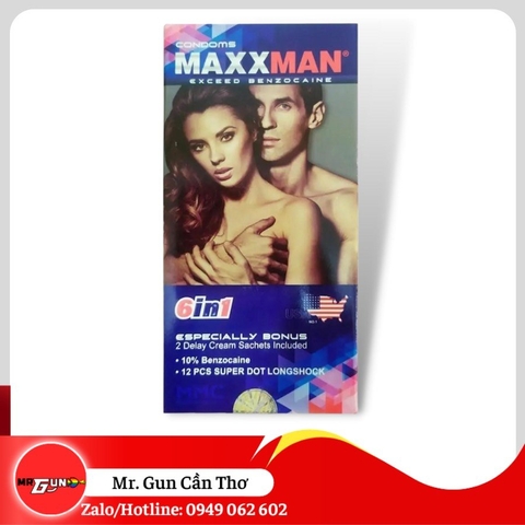 Bao cao su MAXXMAN 6in1 - Kéo dài quan hệ - Hộp 12 cái