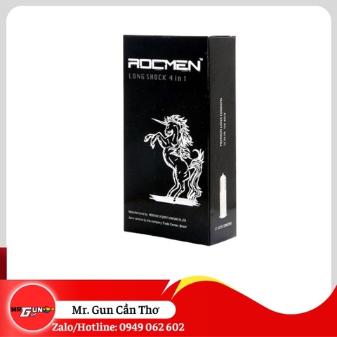 Bao cao su Rocmen Đen - Kéo dài quan hệ - Hộp 12 cái