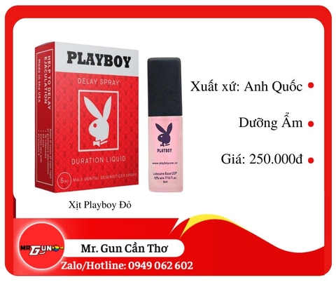 Chai xịt playboy Đỏ 5ml