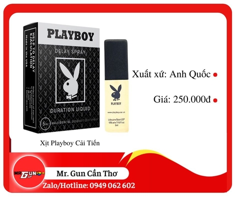 Chai XỊT PLAYBOY ĐEN ( CHÍNH HÃNG)