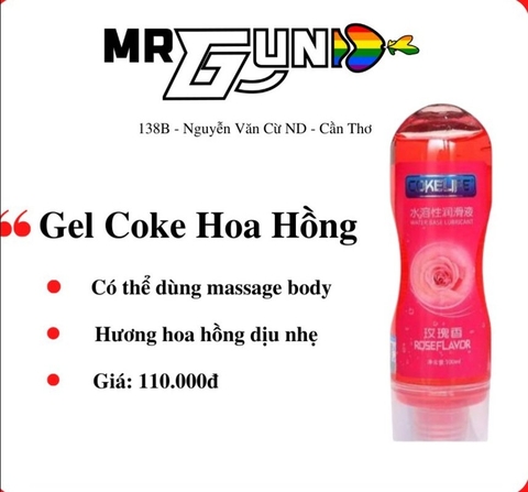 gel massage cokelife 100ml hoa hồng
