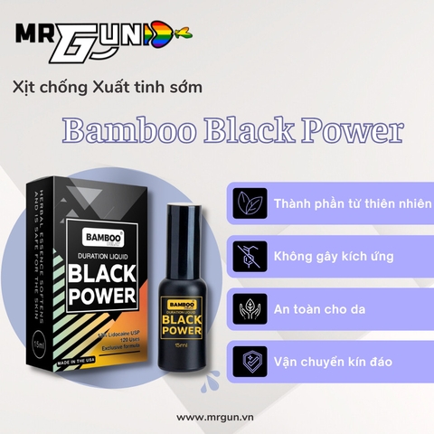 Chai xịt Bamboo delay black 15ml