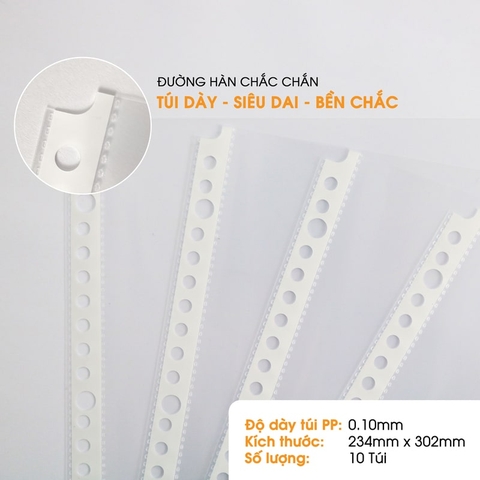 Bìa Lỗ (Túi Sơ Mi Lỗ) Rộng Hơn PA234