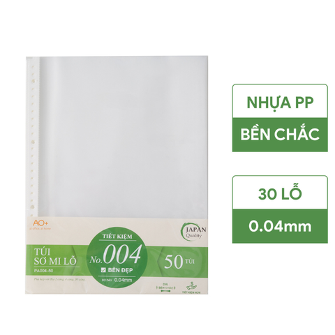 Bìa Lỗ (Túi Sơ Mi Lỗ) Tiết Kiệm PA004