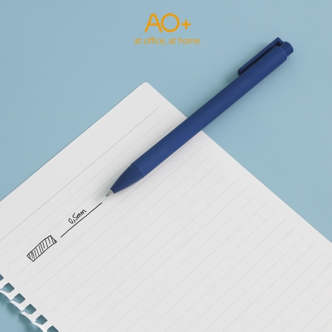 Bút Bi Gel Bấm AO+ Mực Đen BG101