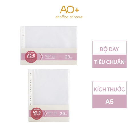 Bìa lá lỗ A5 rời đựng tài liệu, độ dày 0.06mm (Xấp 20/50 lá) PA213/PA214