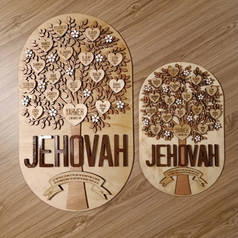 [The Run] Tranh nổi Danh Xưng Giê-Hô-Va 25x40Cm