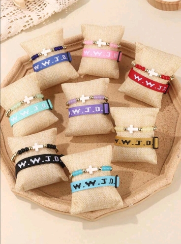 Set vòng tay vải thập tự 2 chi tiết