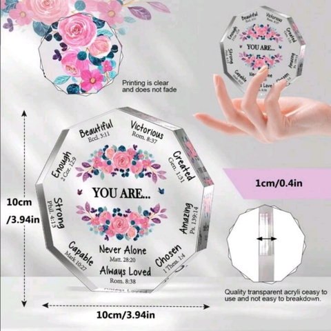 Mica trang trí Lục giác You Are