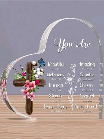 Mica trang trí câu gốc tiếng anh Trái tim You are