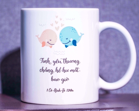 Cốc Sứ Cơ Đốc Câu Gốc Tình Yêu Thương Chẳng Hề Hư Mất Bao Giờ