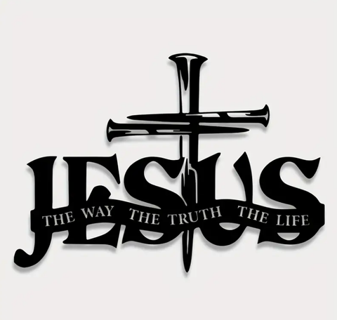 Thập tự giá chữ Jesus đóng đinh 4x20Cm, Chất liệu Kim Loại