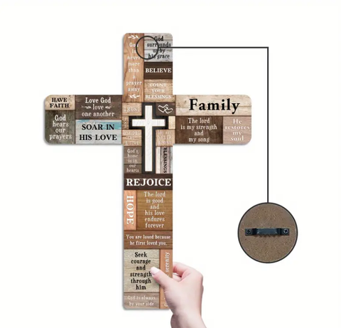 Thập tự giá gỗ công nghiệp treo tường cỡ lớn 30x40Cm