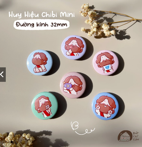 [Bút chì cùn] Huy hiệu cài áo Chúa Jesus Chibi 32mm