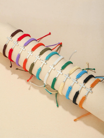 Vòng tay thập tự nhiều mầu vải