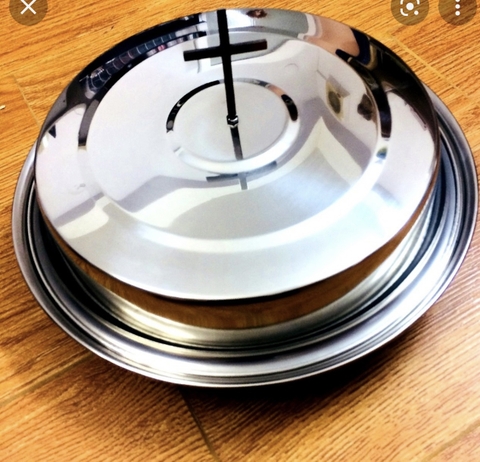 [Loại inox] Mâm tiệc thánh cao cấp kèm 42 ly