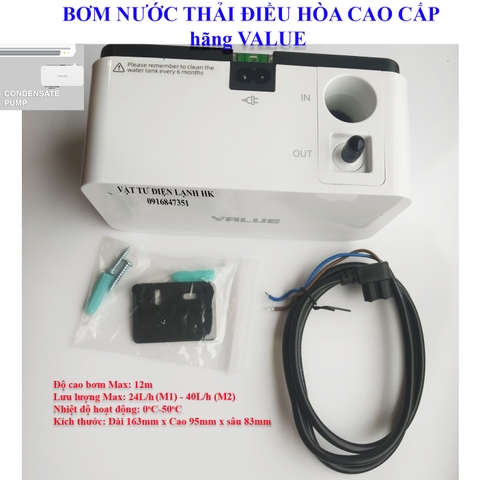 Máy bơm nước ngưng điều hòa VALUE M1 - Hộp thoát nước máy lạnh VALUE M1