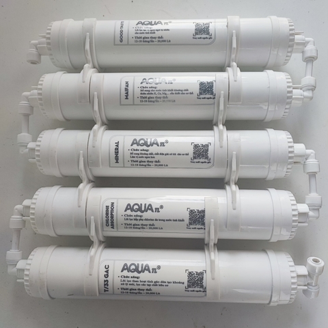 Bộ lõi khoáng số 56789 AQUA trắng dùng cho máy lọc nước ro gia đình