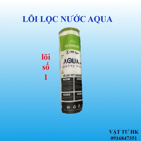 Lõi lọc thô số 1 - PP 5 micron dùng cho máy lọc nước ro AQUA