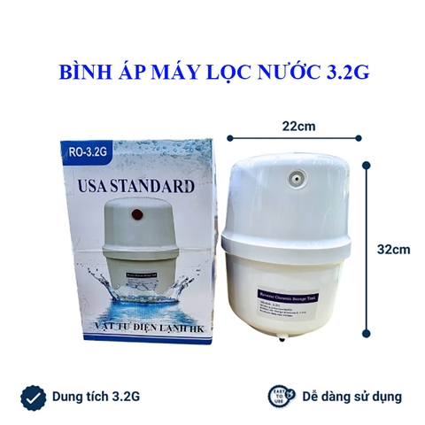 Bình áp 3.2G dùng cho máy lọc nước ro gia đình