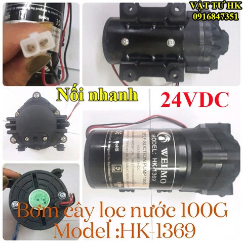 Bơm máy lọc nước HK-1369 100G 24V dùng cho máy lọc nước RO gia đình