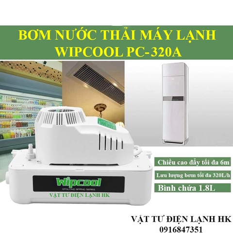 Máy bơm nước ngưng điều hòa WIPCOOL PC-320A (6m) - Hộp thoát nước máy lạnh