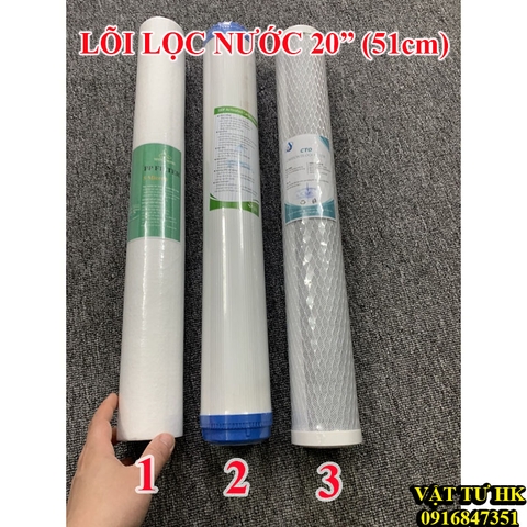 Bộ 3 Lõi lọc thô Dài 20