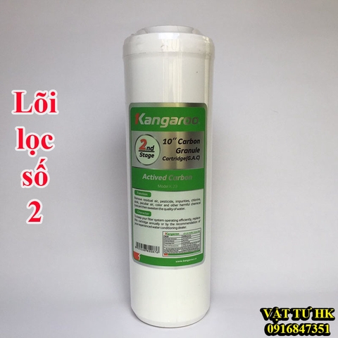 Lõi lọc thô số 2 Carbon than hoạt tính dùng cho máy lọc nước ro KANGAROO