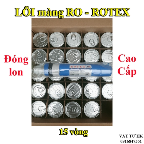Lõi lọc số 4 ROTEX 15 vòng đóng lon, màng RO dùng cho máy lọc nước ro gia đình