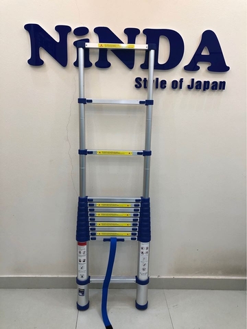 Thang nhôm rút gọn NiNDA NK-44 đai xanh cao 4m4