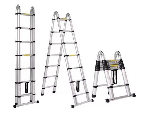Thang nhôm rút gọn đai đen NiNDA ND-38AI chữ A 1m9, duỗi 3m8