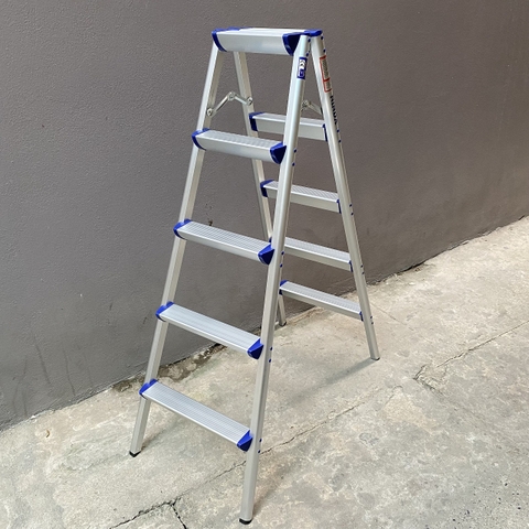Thang ghế gấp chữ A NiNDA ND-R05 loại 5 bậc, chất liệu nhôm cao cấp