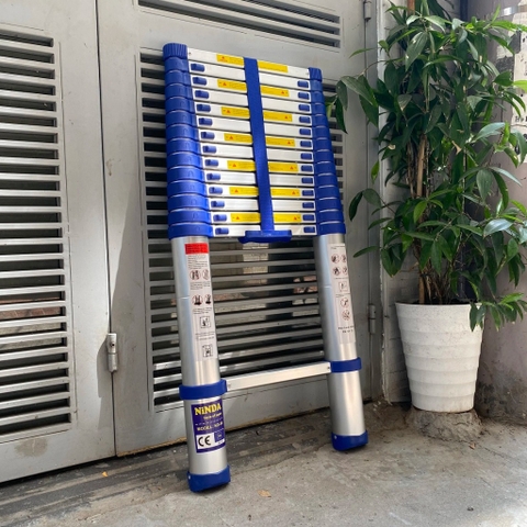 Thang nhôm rút gọn NiNDA NK-50 đai xanh cao 5m