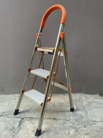 Thang ghế gia đình inox NiNDA loại 3 bậc