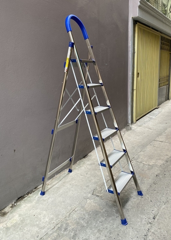 Thang ghế gia đình inox NiNDA loại 6 bậc