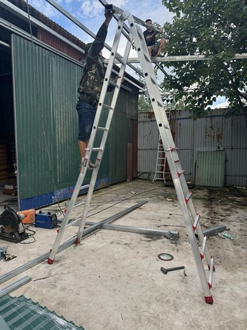 Thang nhôm chữ A rút lồng NiNDA ND-RL06, chữ A cao tối đa 3m