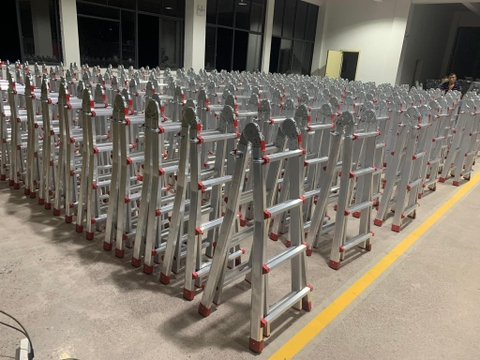 Thang nhôm chữ A rút lồng NiNDA ND-RL04, chữ A cao tối đa 1m9